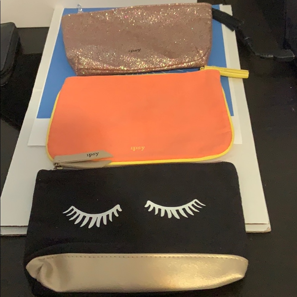 Ipsy cosmetic bags selling 3 together